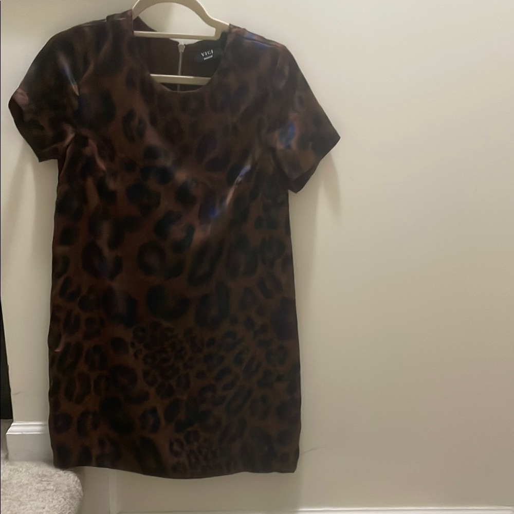 Vici Leopard Print Dress - Brown and Black